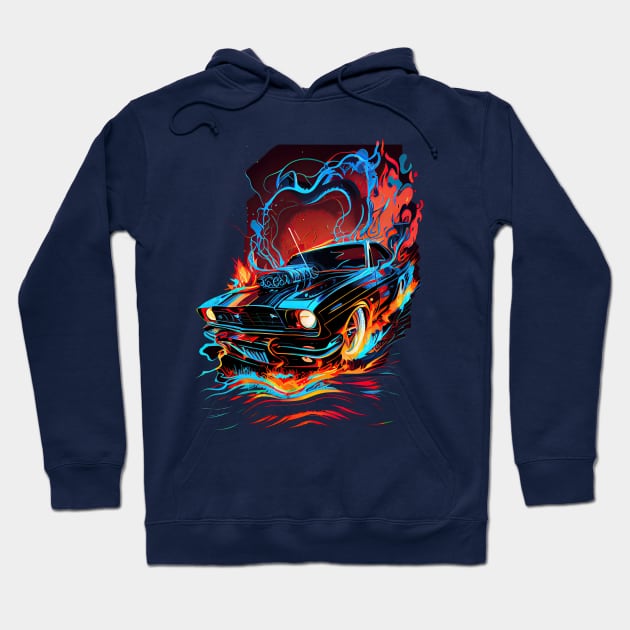 Dodge Charger Daytona - Psychedelic Volcanic Race Hoodie by GlossyEmpress